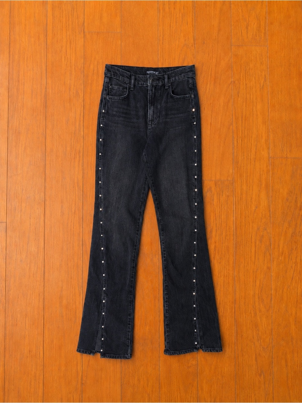 Baykan Denim High-Rise Black Flared Jeans Sz 6